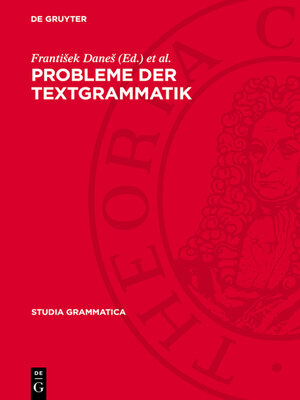 cover image of Probleme der Textgrammatik